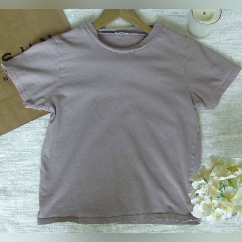 John Galt muted pink cropped tee in the size one size fits all.